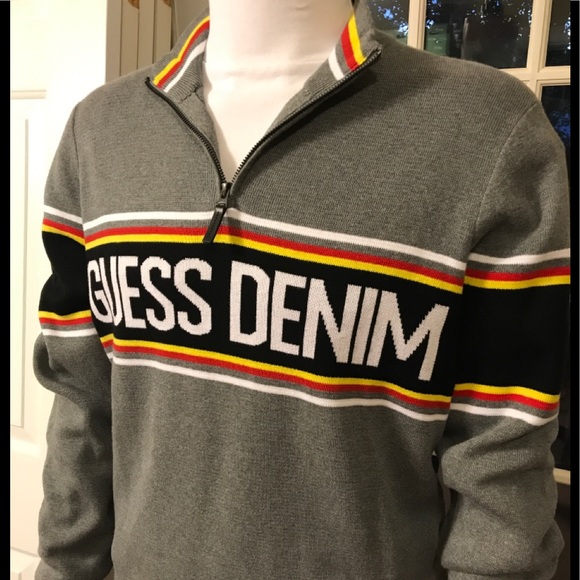 Guess Sweaters Guess La Mock 4 Zip Sweater Poshmark